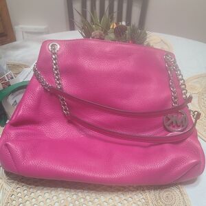Michael Kors Pink Leather Shoulder Bag